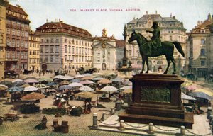 Market Place, Vienna, Austria by (after) English photographer