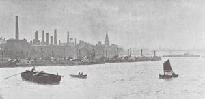 The River and Steamboat Anchorage by (after) English photographer