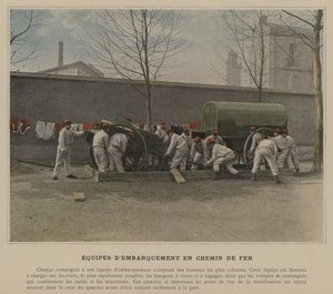 Railway Embarkation Teams by (after) French Photographer