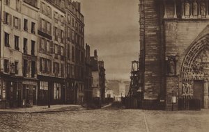 Cloitre-Notre-Dame Street, View from the Parvis Around 1865 by (after) French Photographer