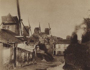 The mills at Montmartre in 1845 by (after) French Photographer