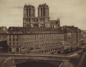 Notre-Dame Masked by the Old Hotel-Dieu by (after) French Photographer