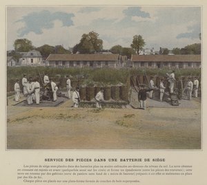 Service of the Pieces in a Siege Battery by (after) French Photographer