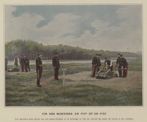 Firing of 0m27c and 0m22c Mortars by (after) French Photographer