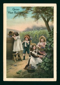 Children picking grapes by (after) French School