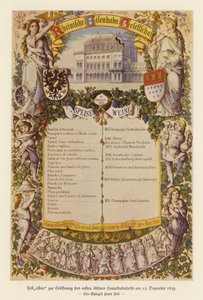 Menu for a Banquet Celebrating the Opening of the First Railway Station in Cologne by (after) German School
