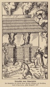 Partial view of a smelter by (after) German School