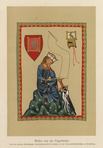Walther von der Vogelweide, Middle High German lyric poet by (after) German School
