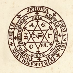 Occult Sciences: Magic Circle. Schema from De Occulta Philosophia by Henry Cornelius Agrippa