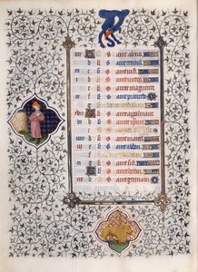 Page of the manuscript Les Tres Riches Hours du Duke Francois de Guise: The Lion