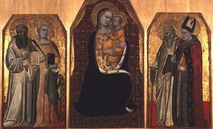 Triptych: Madonna and Child Flanked by Four Saints