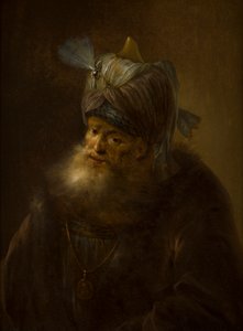 Portrait of a Man in a Turban by (follower of) Rembrandt Harmensz. van Rijn