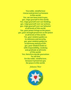 You noble, mindful love rescue and protect us humans in this world - Version 1