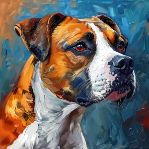 Boxer Dog Painting