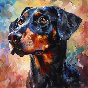 Abstract Rhodesian Ridgeback Dog Painting