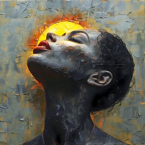 Moon & Woman painting
