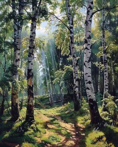 Landscape with Vibrant Foliage, Modern Wall Decoration