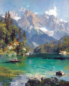 Panoramic Mountain and Lake Landscapes