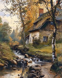A House on the Edge of a Water Bank