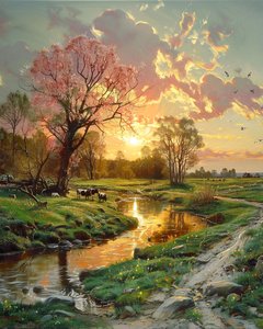 Beautiful Landscape at Sunset