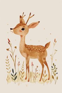 Minimalist deer animal decoration for babies boho kids