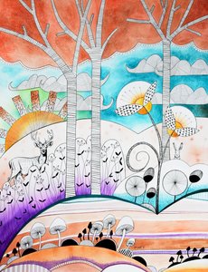 Modern Forest by Marys Watercolors