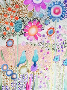 Two Little Birds by Marys Watercolors