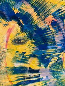 The Beautiful Fan Lady by ManuC.