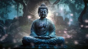 Buddha Sitting in Peaceful Meditation by F. Abderrahim
