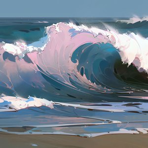 Ocean Beach Beautiful Waves and Water by F. Abderrahim