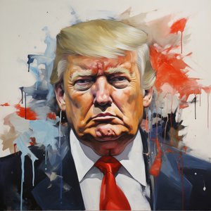 Donald Trump Pop Art Canvas by F. Abderrahim