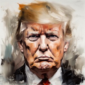 Donald Trump Portrait Painting by F. Abderrahim