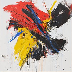 Abstract Colorful Brush Strokes by F. Abderrahim