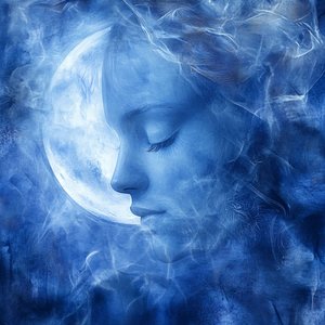 Magnificent Selene Moon whisper isolated on white background by F. Abderrahim