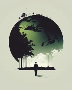 Abstract minimalist of a united world by F. Abderrahim