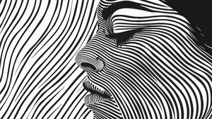 Minimalist Single Line Style, Woman Face by F. Abderrahim