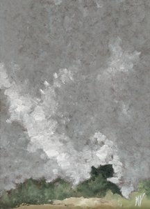 Hedge and Clouds by M. Vet