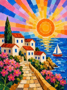 Sun Path on the Mediterranean by Nomi Morina