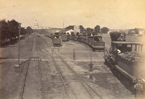 No. 189. Maryland Avenue Depot, Washington, D.C., With Engines Sent from Alexandria for Safety