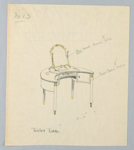 Design for Toilet Table No. 13