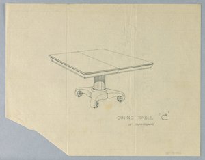 Design for a Dining Table "C" of Mahogany