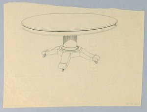 Design for a Round Table on Molded Base