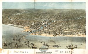 Chicago in 1868 from Schiller Street North Side to 12th Street South Side