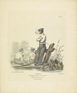 Soldier in Barracks Uniform, 1820-1825 (Dutch Infantry. Soldier in Barracks Uniform) (Military Costumes of the Kingdom of the Netherlands) by A. Courtois
