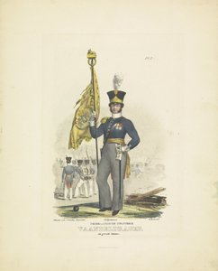 Standard Bearer in Full Dress, 1820-1825 (Military Costumes of the Kingdom of the Netherlands)