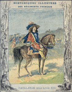 Cavalry under Louis XIV - From a protective sleeve for school books, late 19th century - illustration by A Demarle by A. Demarle