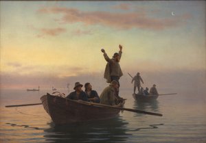 Garfish Catch with Drift Net. Early Morning by A. Dorph