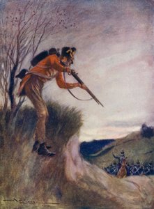 He Coolly Reloaded and Fired Again into the Advancing French Below Him by A. J. Gough