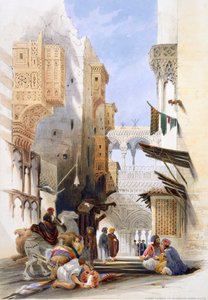 Street Leading to El Azhar, Grand Cairo by A Margaretta Burr