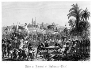 Rites at Funeral of Ashantee Chief